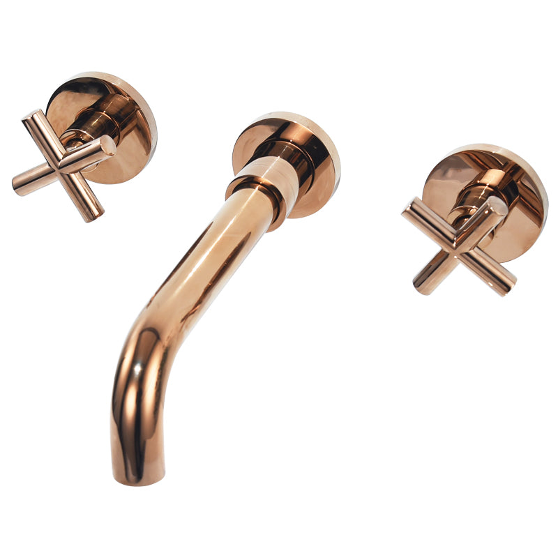 Traditioal Brass Roman Tub Faucet with 2 Cross Handles Tub Faucet
