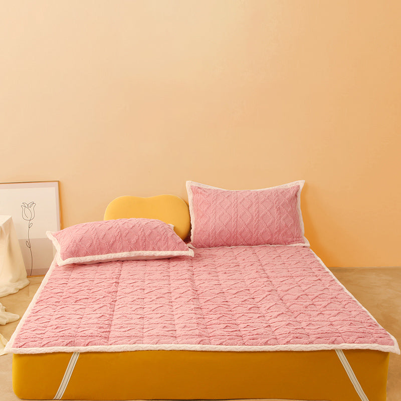 Jacquard Non-Pilling Sheet Polyester Solid Color Ultra-Soft Breathable Sheet