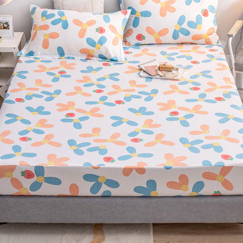 Breathable Bed Sheet Set 100 Cotton Percale Printed Bed Sheet Set