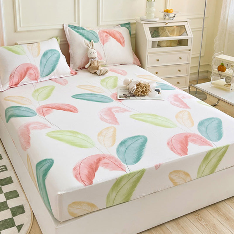 Breathable Bed Sheet Set 100 Cotton Percale Printed Bed Sheet Set