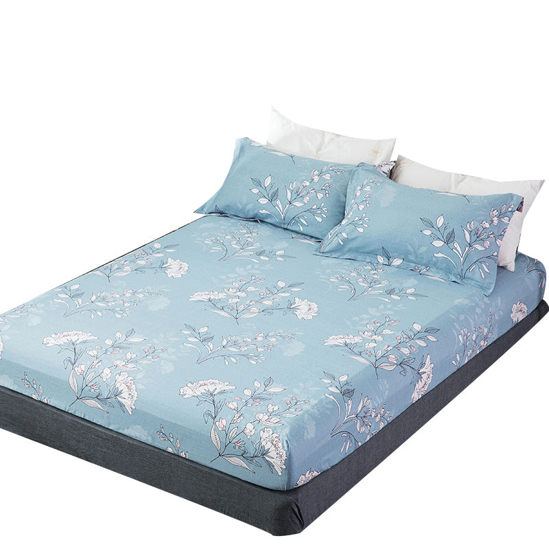 Breathable Bed Sheet Set 100 Cotton Percale Printed Bed Sheet Set