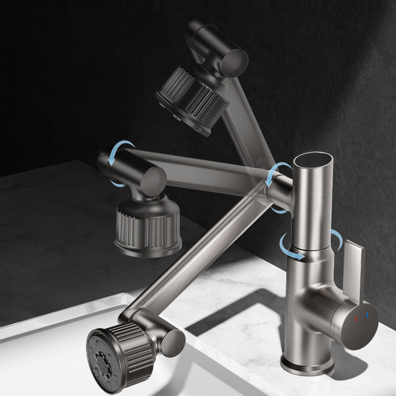 Deck Mounted Copper Tub Faucet Low Arc Robotic Arm Profile Faucet