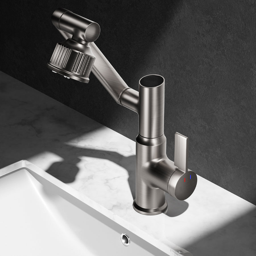 Deck Mounted Copper Tub Faucet Low Arc Robotic Arm Profile Faucet