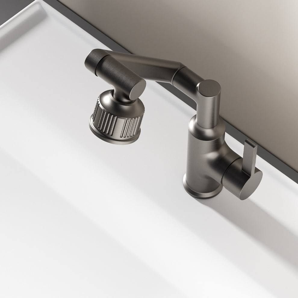 Deck Mounted Copper Tub Faucet Low Arc Robotic Arm Profile Faucet