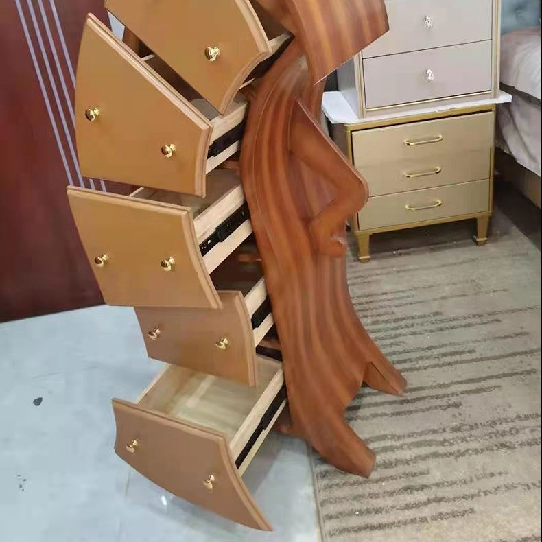 Classic Glam Dresser Manufactured Wood Storage Chest Dresser , 13.65 Inch Width