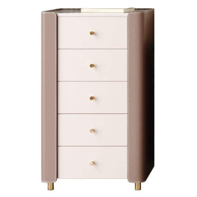 Contemporary Glam Storage Chest Stone Storage Chest Dresser for Bedroom