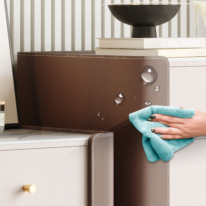 Contemporary Glam Storage Chest Stone Storage Chest Dresser for Bedroom