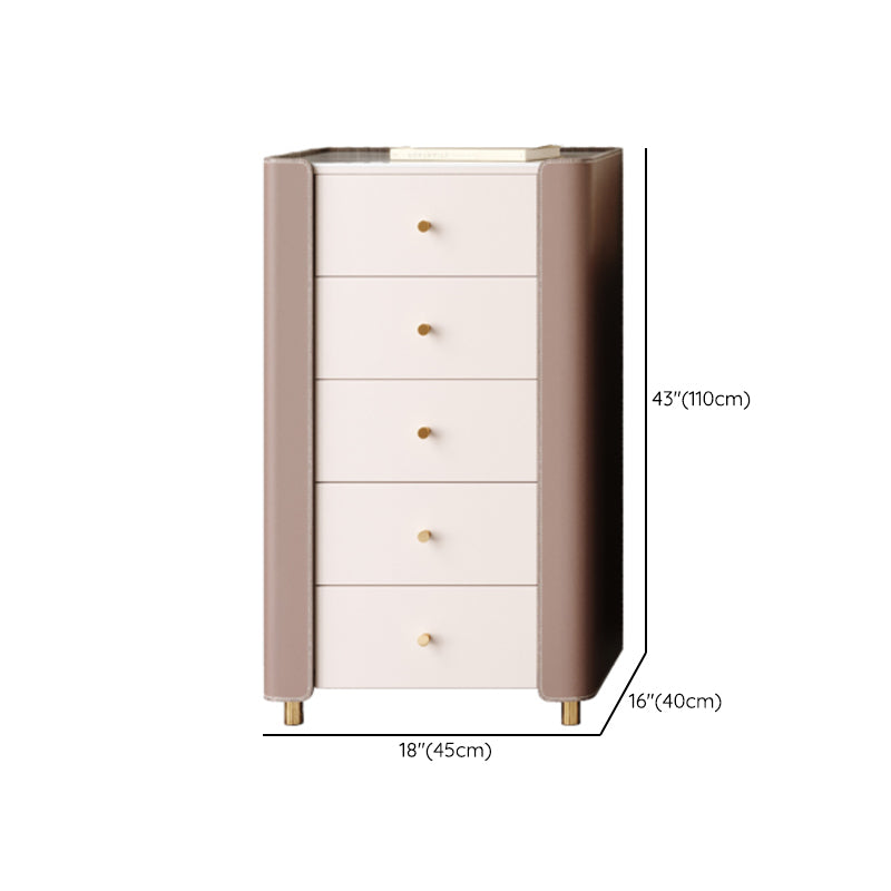 Contemporary Glam Storage Chest Stone Storage Chest Dresser for Bedroom