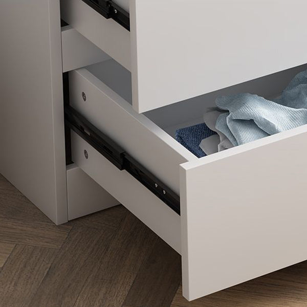 Ultra Modern Horizontal Double Dresser Wood Storage Chest Dresser for Bedroom