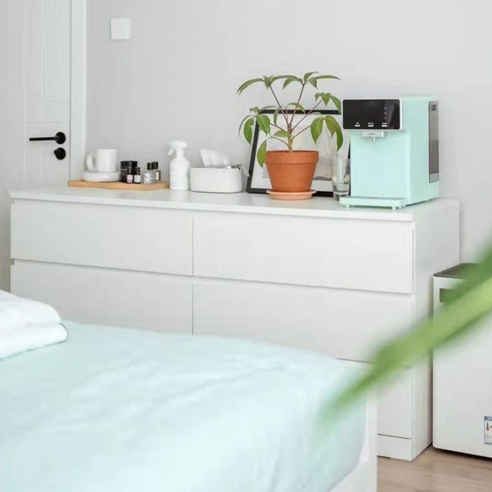 Ultra Modern Horizontal Double Dresser Wood Storage Chest Dresser for Bedroom