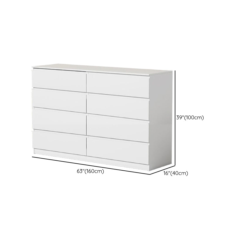 Ultra Modern Horizontal Double Dresser Wood Storage Chest Dresser for Bedroom