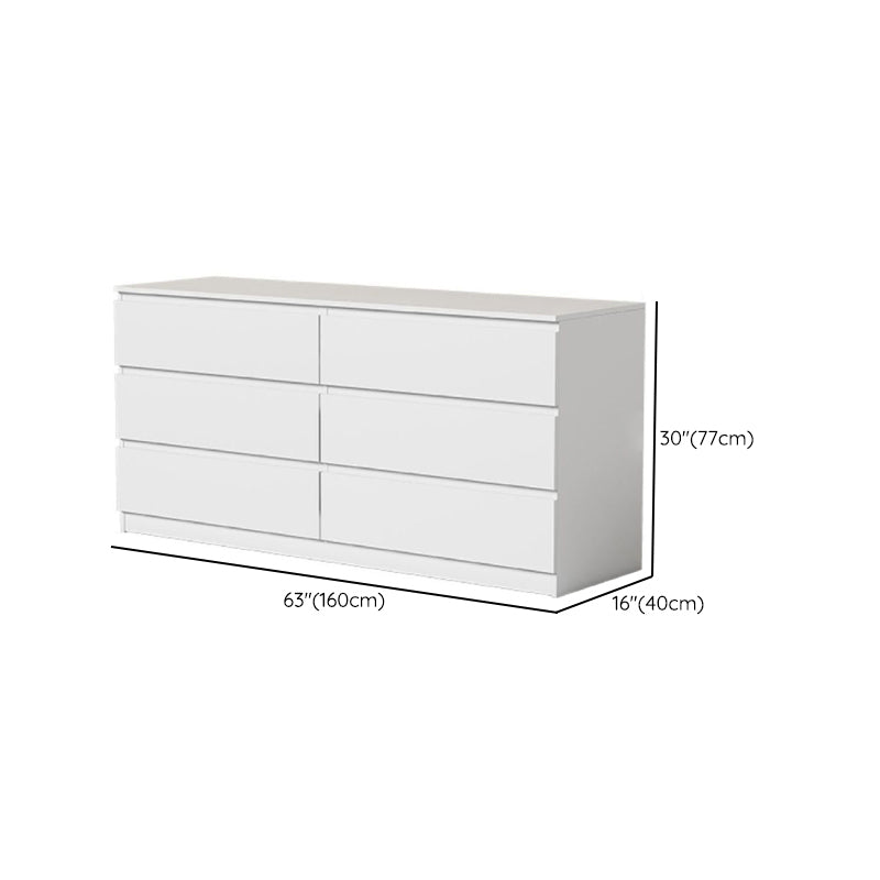 Ultra Modern Horizontal Double Dresser Wood Storage Chest Dresser for Bedroom