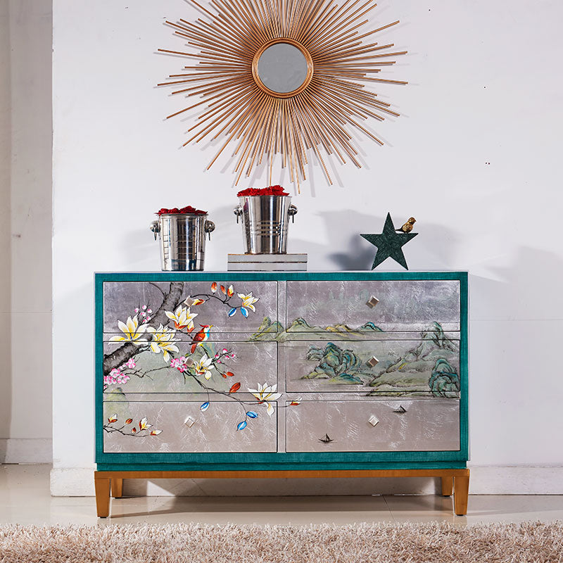 Traditional Solid Wood Storage Chest Horizontal Double Chest