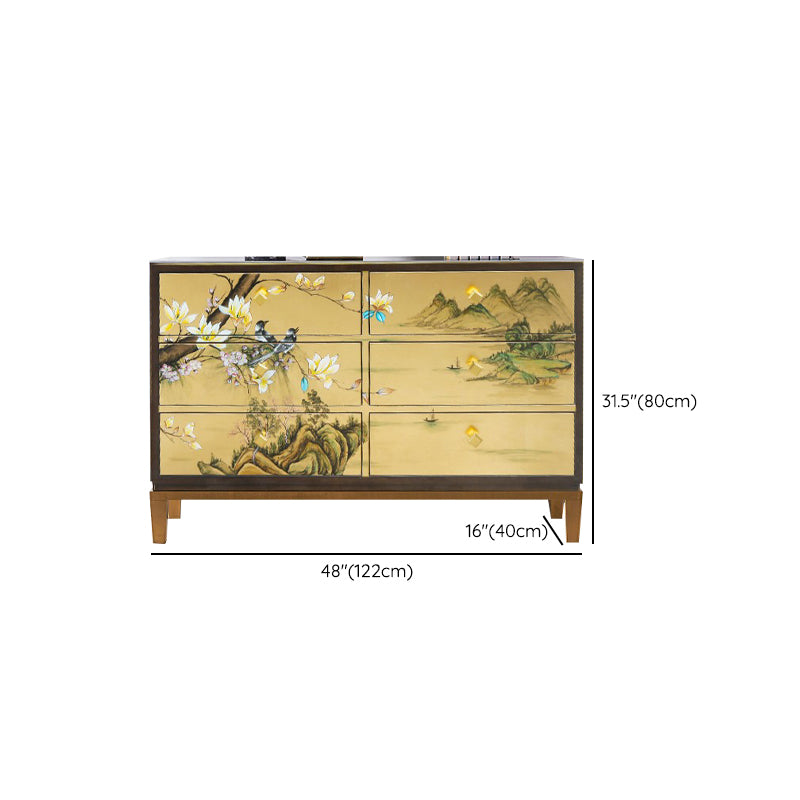 Traditional Solid Wood Storage Chest Horizontal Double Chest