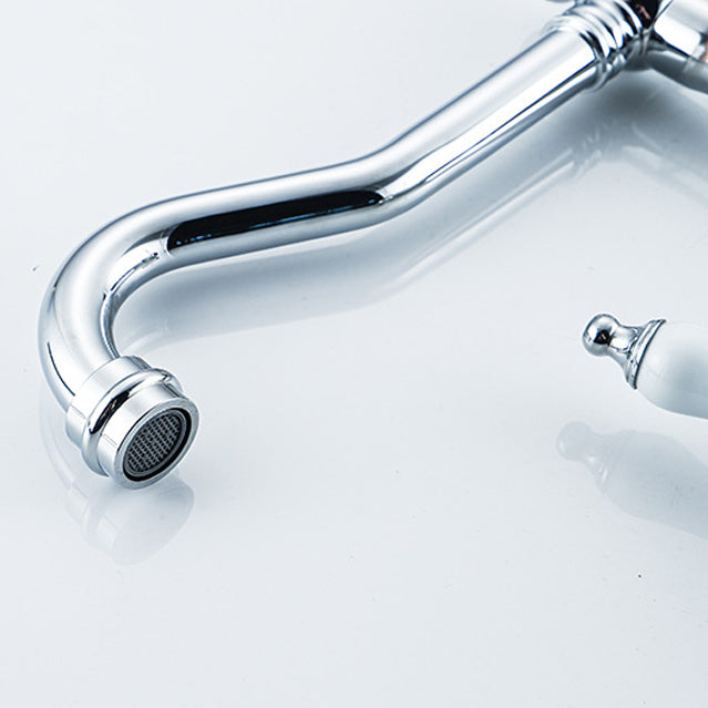 Traditional Kitchen Bar Faucet Gooseneck 1-Hole Kitchen Faucets