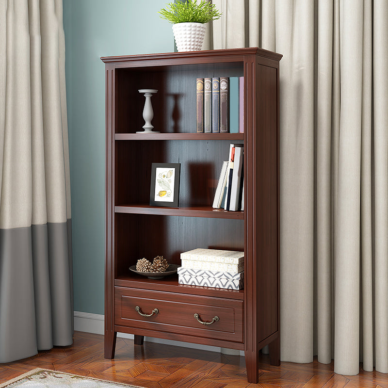 Modern Style Closed Back Bookshelf Standard Wooden Bookcase for Study Room