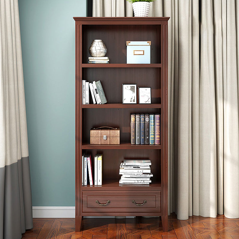 Modern Style Closed Back Bookshelf Standard Wooden Bookcase for Study Room