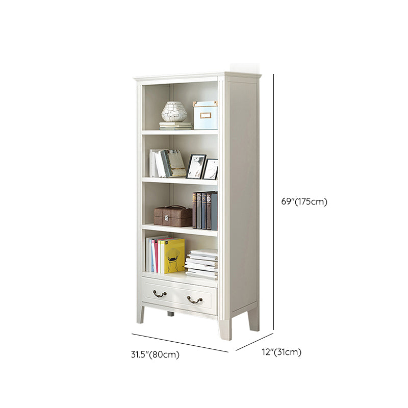 Modern Style Closed Back Bookshelf Standard Wooden Bookcase for Study Room