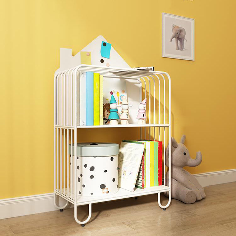 Scandinavian Metal Bookshelf Standard Open Back Bookcase with Shelves