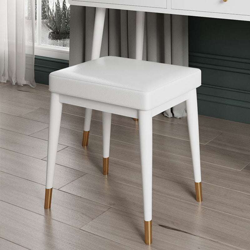 Solid Color Flannel Standard Stool Modern Simple Rectangular Upholstered Stool