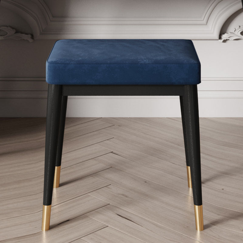 Solid Color Flannel Standard Stool Modern Simple Rectangular Upholstered Stool