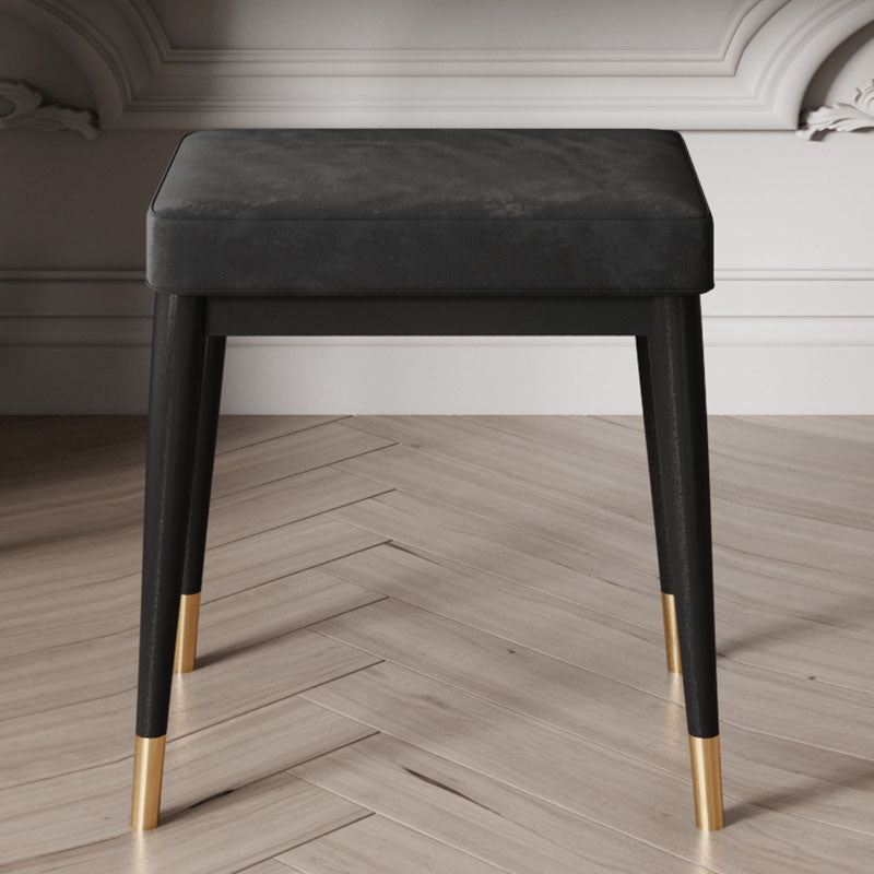 Solid Color Flannel Standard Stool Modern Simple Rectangular Upholstered Stool