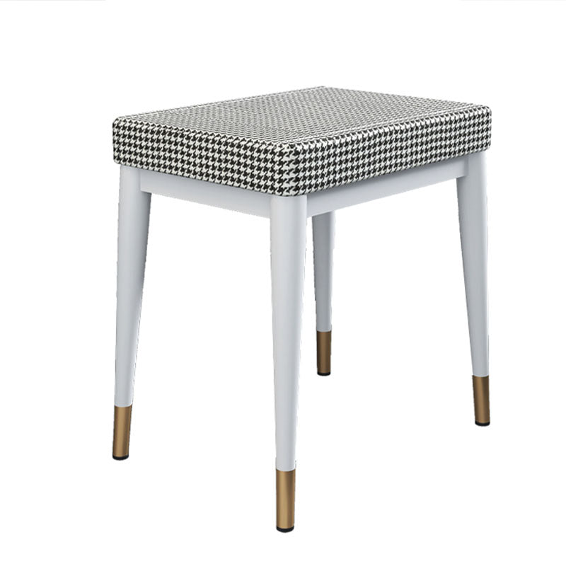 Solid Color Flannel Standard Stool Modern Simple Rectangular Upholstered Stool