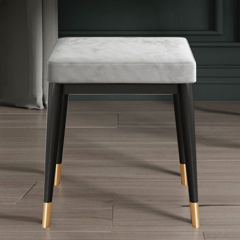 Solid Color Flannel Standard Stool Modern Simple Rectangular Upholstered Stool