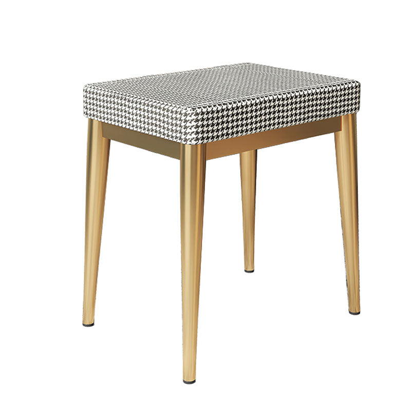 Solid Color Flannel Standard Stool Modern Simple Rectangular Upholstered Stool