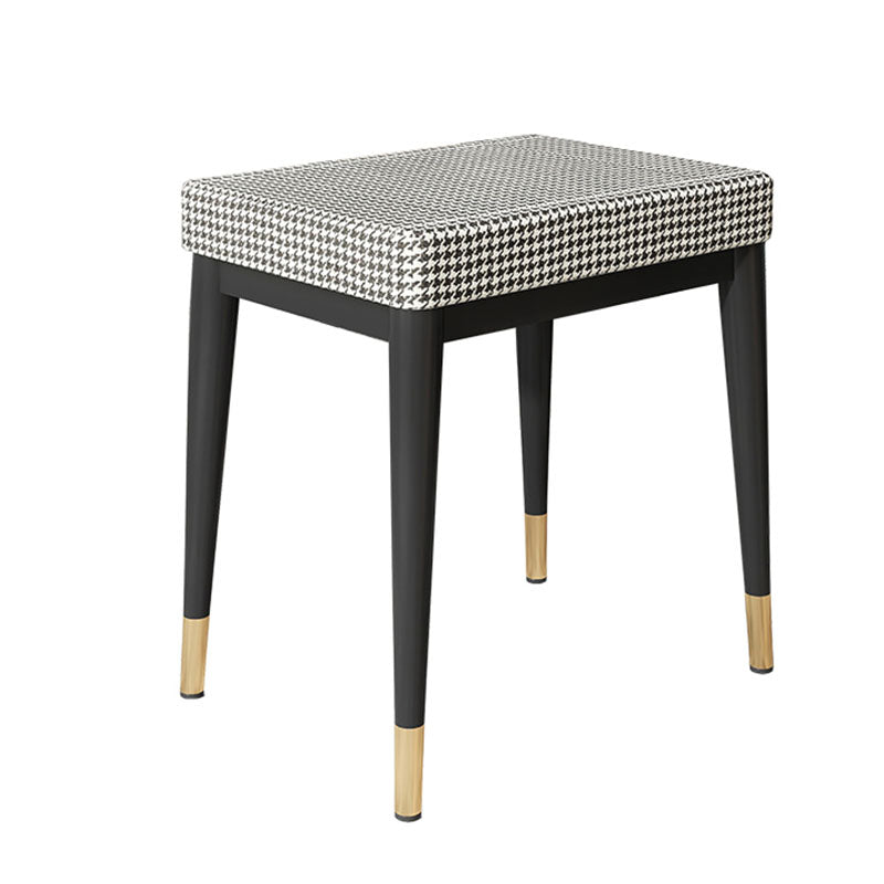Solid Color Flannel Standard Stool Modern Simple Rectangular Upholstered Stool