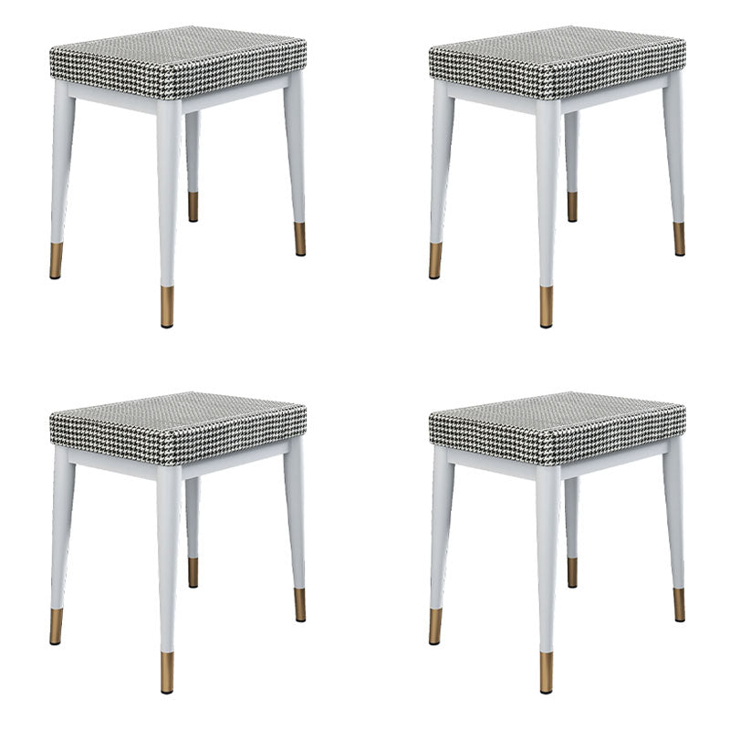 Solid Color Flannel Standard Stool Modern Simple Rectangular Upholstered Stool
