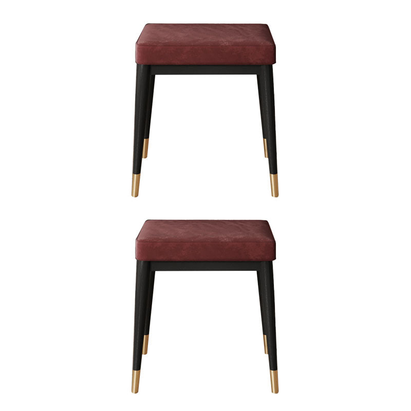 Solid Color Flannel Standard Stool Modern Simple Rectangular Upholstered Stool