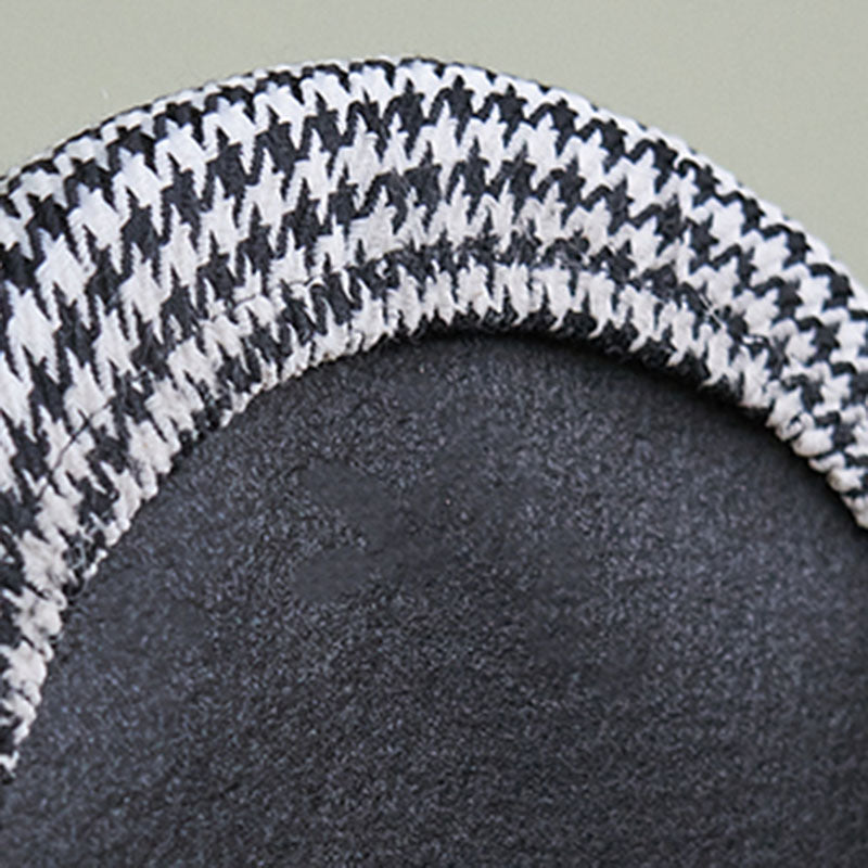 Solid Color Fabric Standard Stool Modern Style Simple Round Stool