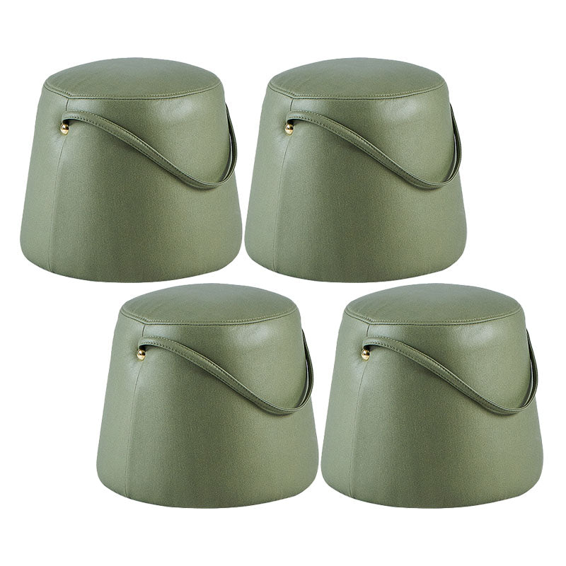 Solid Color Fabric Standard Stool Modern Style Simple Round Stool