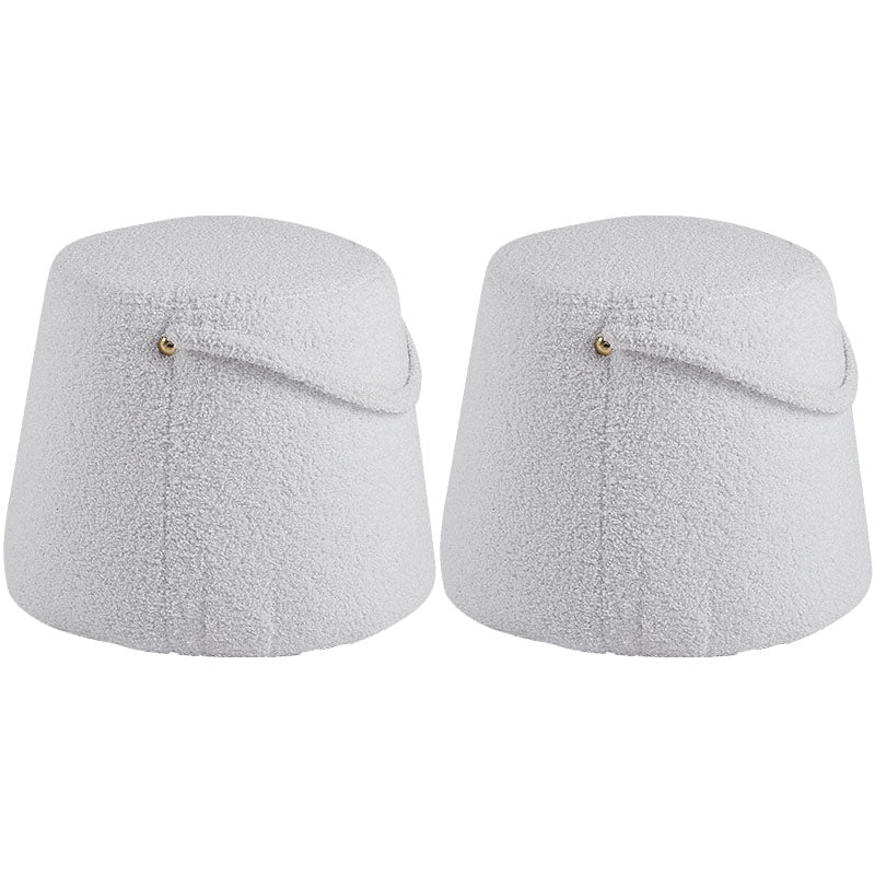 Solid Color Fabric Standard Stool Modern Style Simple Round Stool