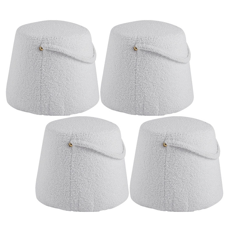 Solid Color Fabric Standard Stool Modern Style Simple Round Stool