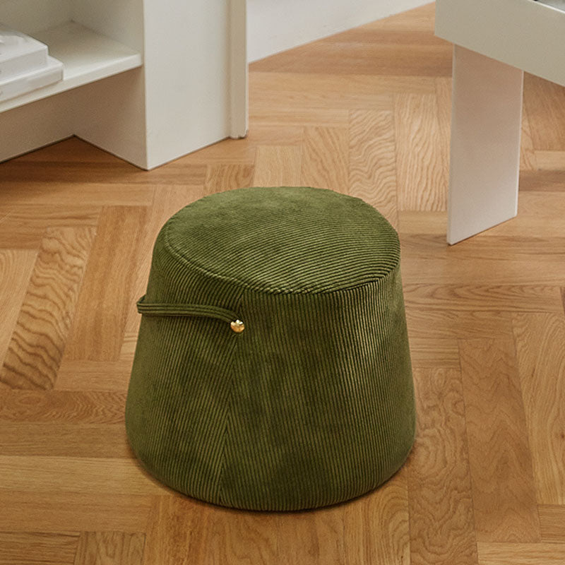Solid Color Fabric Standard Stool Modern Style Simple Round Stool