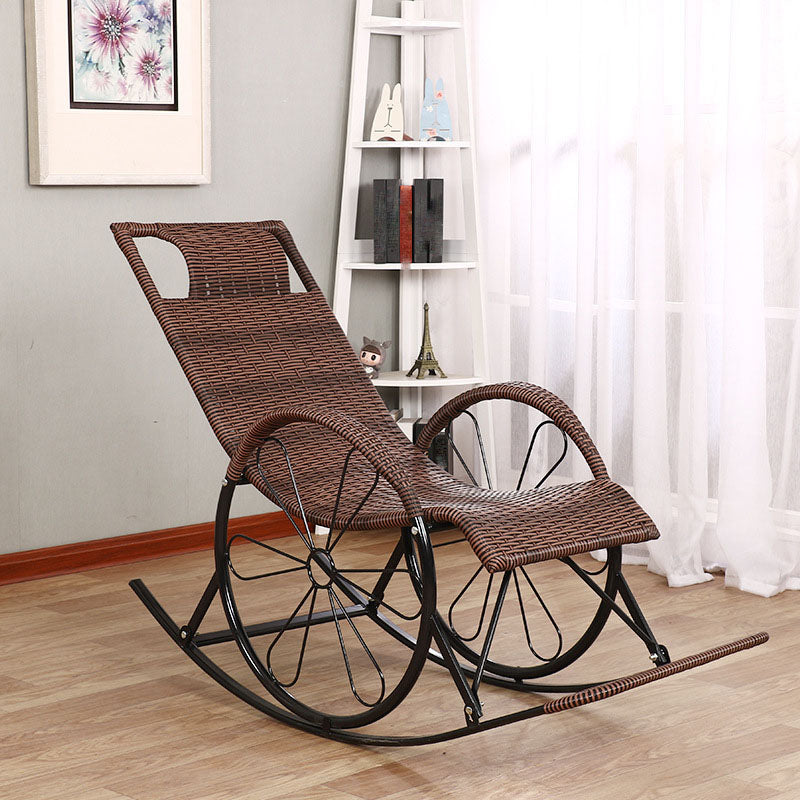 Modern Indoor Rocking Chair Rattan Rocking Chair for Living Room and Bedroom
