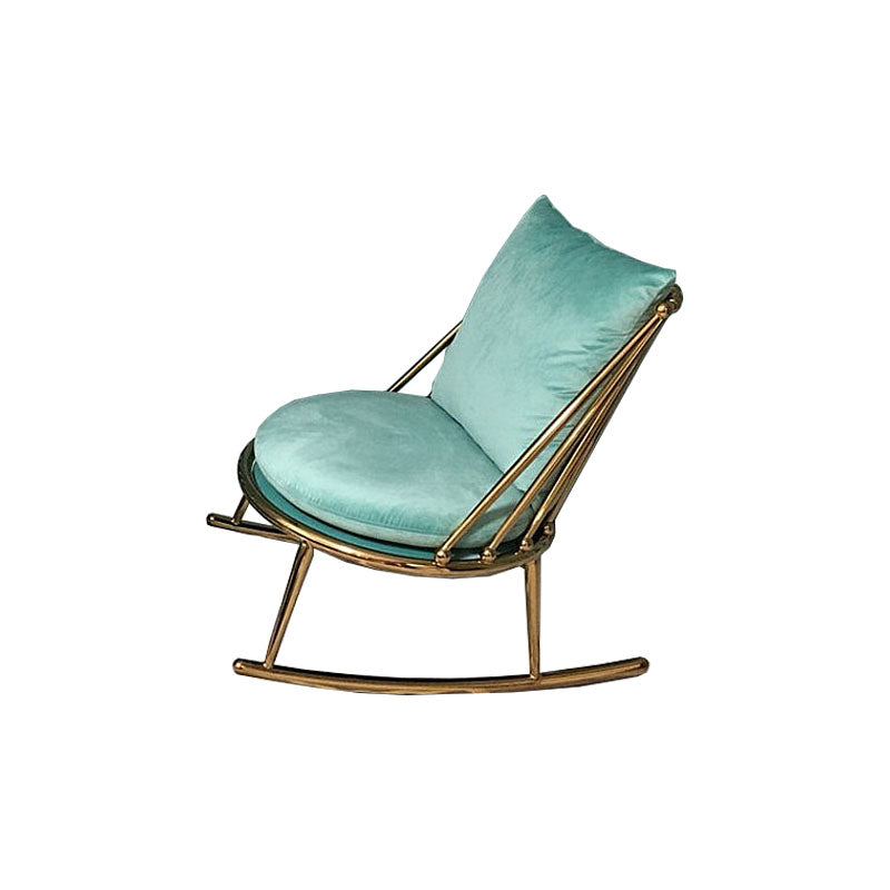 Glam Style Sofa Rocking Chair Mother Feeding Rocking Chair with Ottoman