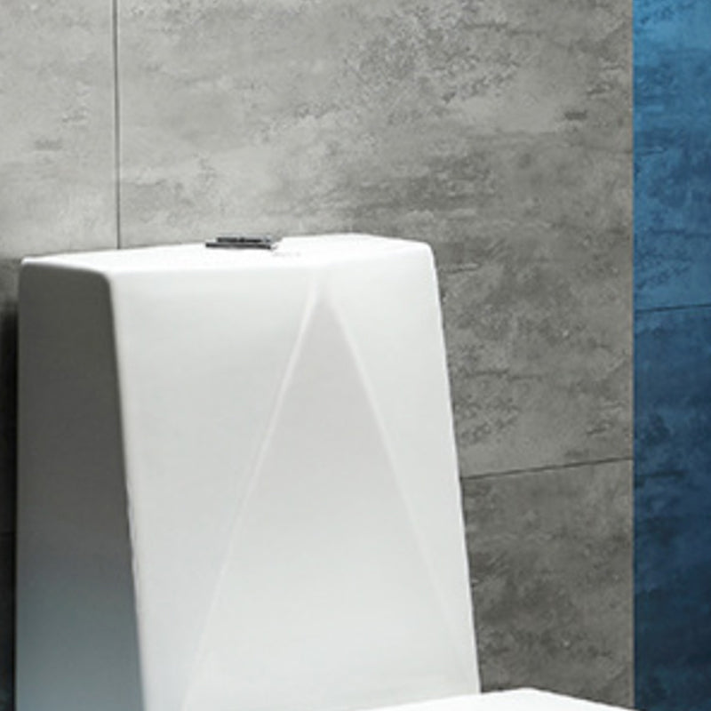 Contemporary 1 Piece Flush Toilet White Floor Mounted Urine Toilet for Washroom