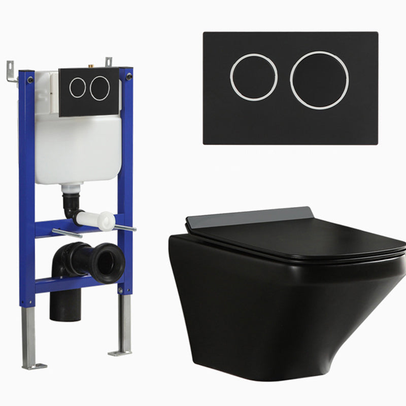 Contemporary Flush Toilet Wall Mount One-Piece Toilet Porcelain Toilet