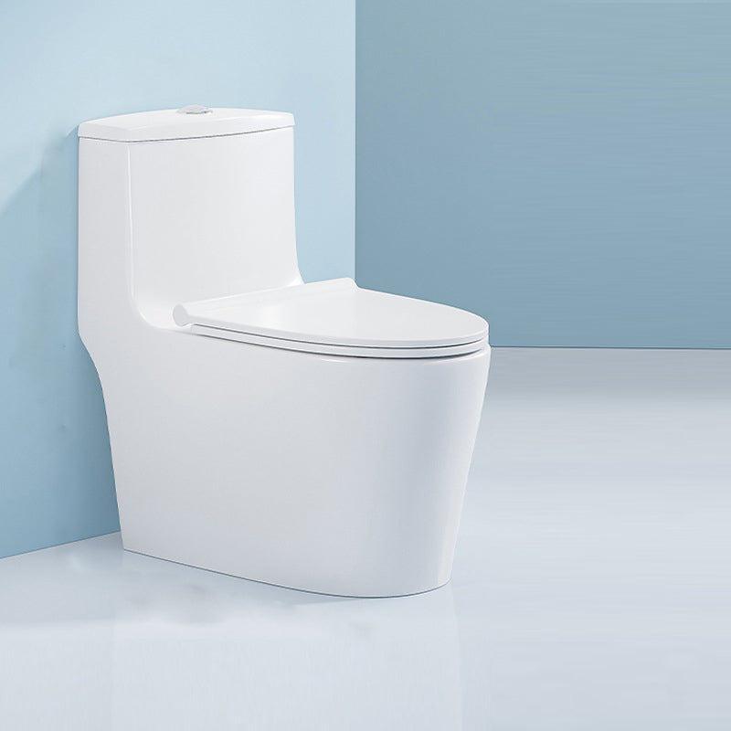 Contemporary 1 Piece Flush Toilet Floor Mounted White Urine Toilet for Washroom