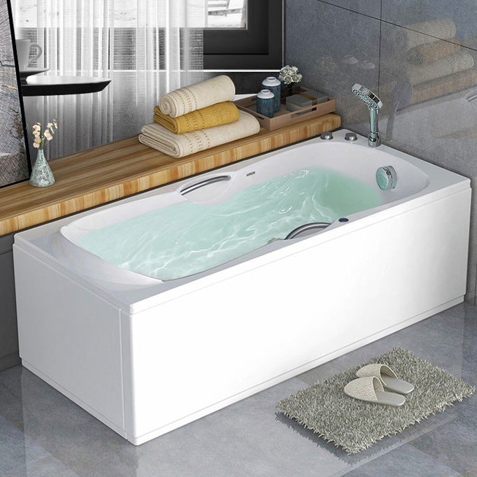 29.53" Wide Acrylic Bathtub Soaking Handles Included Bath in White