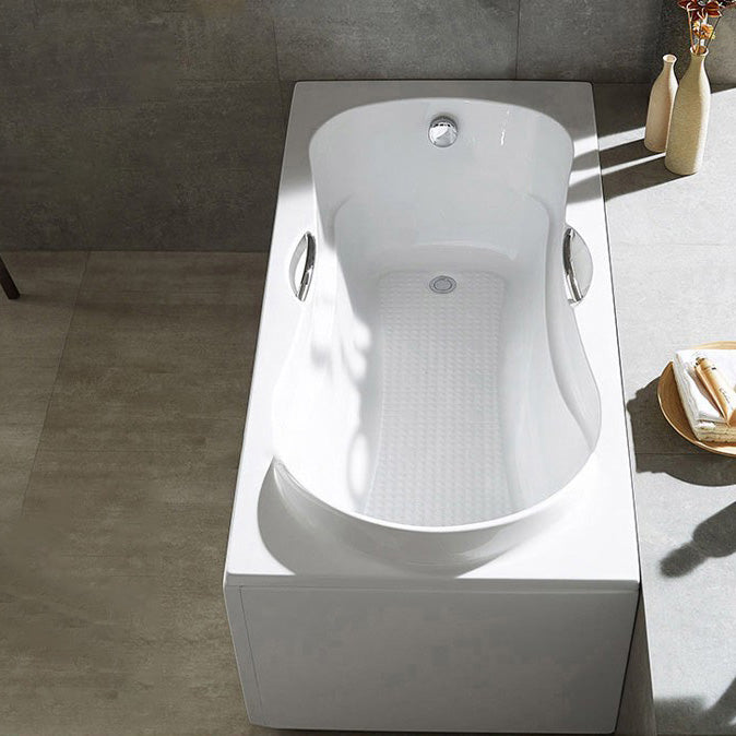 29.53" Wide Acrylic Bathtub Soaking Handles Included Bath in White