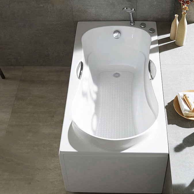 29.53" Wide Acrylic Bathtub Soaking Handles Included Bath in White