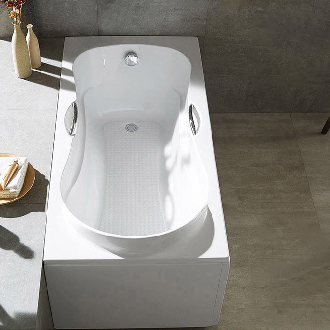 29.53" Wide Acrylic Bathtub Soaking Handles Included Bath in White