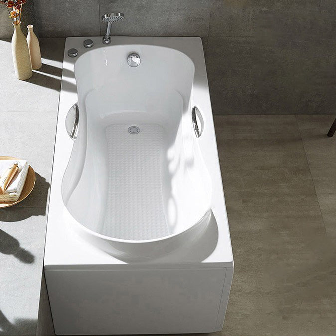 29.53" Wide Acrylic Bathtub Soaking Handles Included Bath in White