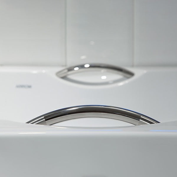 29.53" Wide Acrylic Bathtub Soaking Handles Included Bath in White