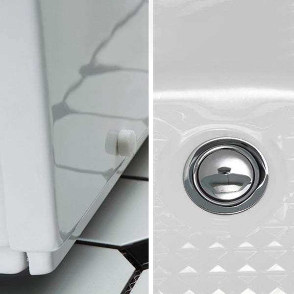 29.53" Wide Acrylic Bathtub Soaking Handles Included Bath in White