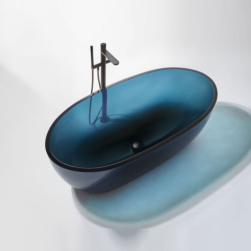 Soaking Stand Alone Bathtub Back to Wall Antique Finish Bathtub